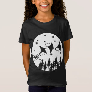 Funny Christmas Santa Claus Sleigh Stingrays Xmas T-Shirt