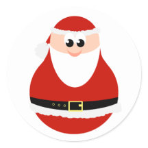 Funny Christmas Santa Claus Stickers