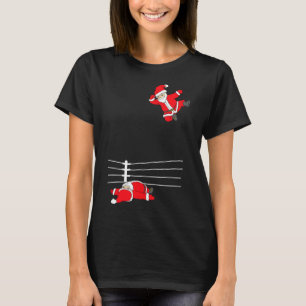 Funny Christmas Santa Claus Wrestling Xmas T-Shirt