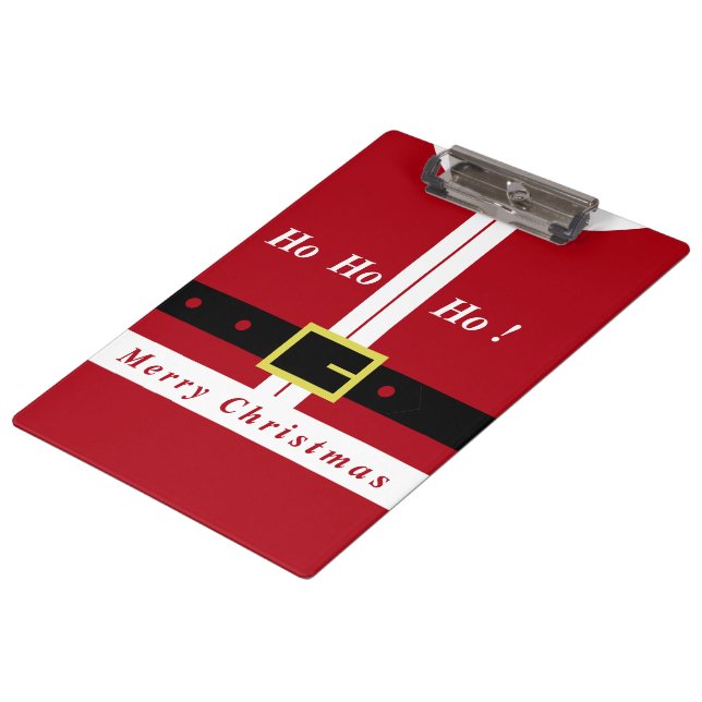 Funny Christmas Santa Clipboard (Angled)