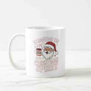 Funny Christmas Santa Coffee Lover Design Mug
