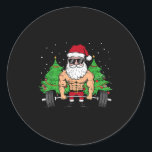 Funny Christmas Santa Deadlift Xmas Weightlift Gym Classic Round Sticker<br><div class="desc">Funny Christmas Santa Deadlift Xmas Weightlift Gym Mens Boys</div>