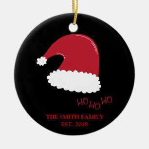 Funny Christmas Santa Established Family Ornament