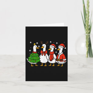 Funny Christmas Santa Goose Silly Merry Goosemas X Card