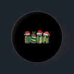 Funny Christmas Santa Hat Ckle Bottles Merry Xmas  6 Cm Round Badge<br><div class="desc">Funny Christmas Santa Hat Ckle Bottles Merry Xmas Holiday</div>