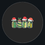 Funny Christmas Santa Hat Ckle Bottles Merry Xmas  Classic Round Sticker<br><div class="desc">Funny Christmas Santa Hat Ckle Bottles Merry Xmas Holiday</div>