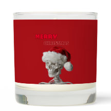 Funny Christmas Santa Hat Skull