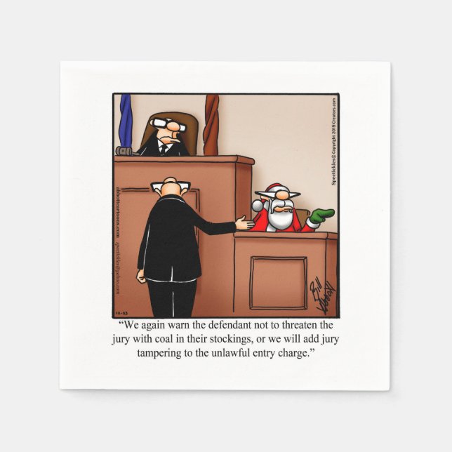 Funny Christmas Santa Humour Napkins (Front)