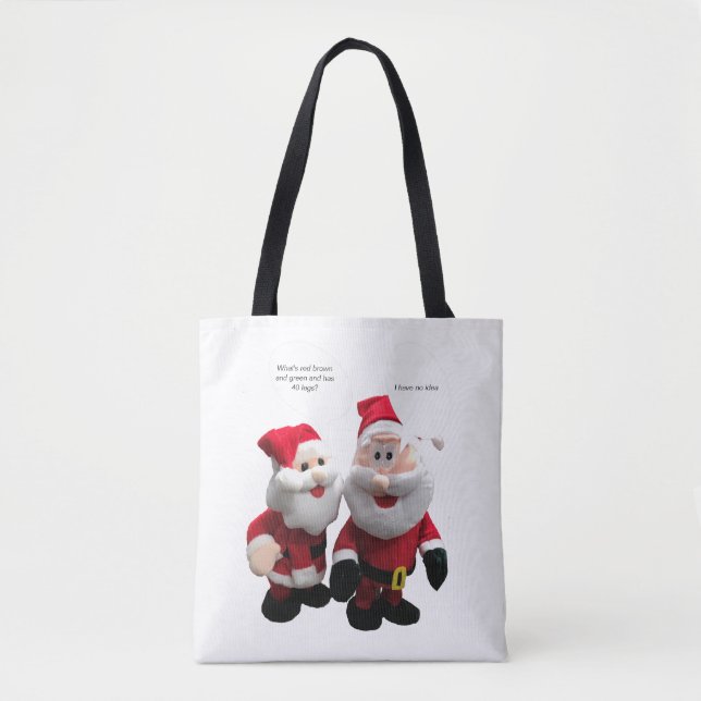 Funny Christmas Santa Joke Tote Bag (Front)