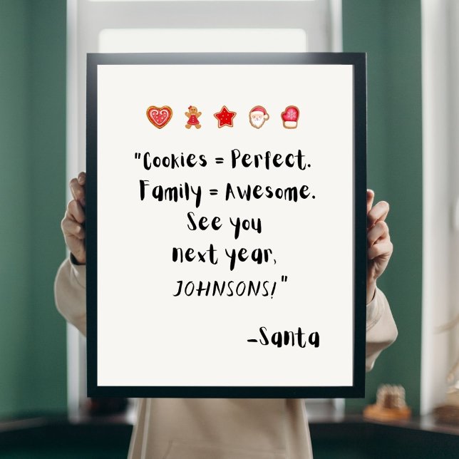 Funny Christmas Santa Quote Poster (Creator Uploaded)