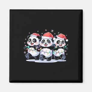 Funny Christmas Santa Reindeer Cute Panda Santa Ch Magnet