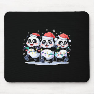 Funny Christmas Santa Reindeer Cute Panda Santa Ch Mouse Mat