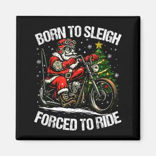 Funny Christmas Santa Riding Motorcycle Bike Biker Magnet