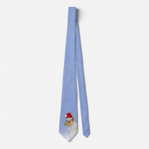 Funny Christmas Santa Squirrel Tie