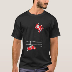 Funny Christmas Santa Wrestling Xmas T Shirt