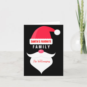 Funny Christmas Santas Favorite Family Card