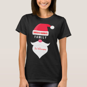 Funny Christmas Santas Favorite Family  T-Shirt