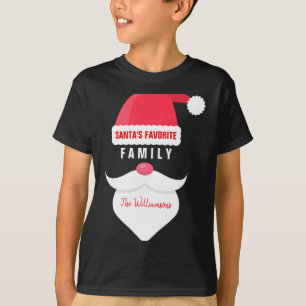 Funny Christmas Santas Favorite Family T Shirt