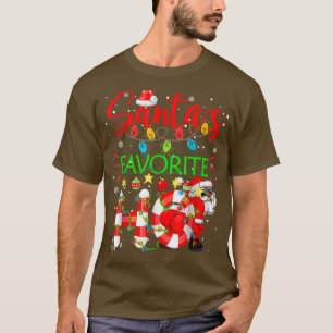 Funny Christmas Santa's Favorite Ho Xmas Lights T-Shirt