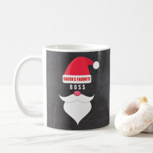 Funny Christmas Santa's Favourite Boss Custom Coffee Mug