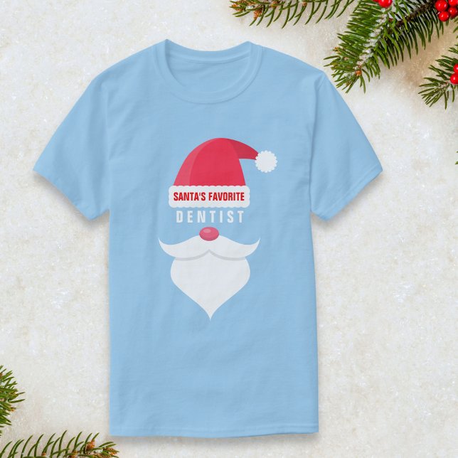 Funny Christmas Santa's Favourite Dentist Custom T-Shirt (Creator Uploaded)