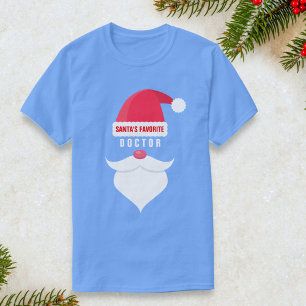 Funny Christmas Santa's Favourite Doctor Custom T-Shirt