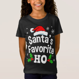 Funny Christmas Santa's Favourite Ho Cute T-Shirt