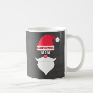 Funny Christmas Santa's Favourite Mum Custom Coffee Mug