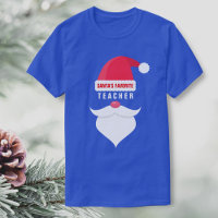 Funny Christmas Santa's Favourite Teacher Custom