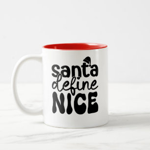 Funny Christmas saying, holiday quote) Two-Tone Coffee Mug
