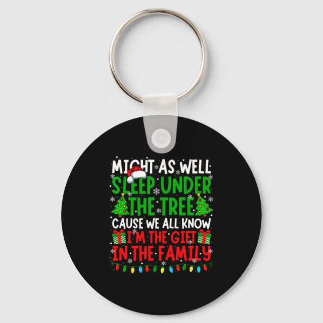 Funny Christmas Saying Retro Xmas Sarcastic Men Wo Key Ring (Front)