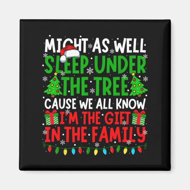 Funny Christmas Saying Retro Xmas Sarcastic Men Wo Magnet (Front)