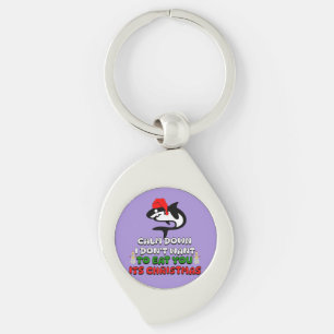 funny christmas shark cute   key ring