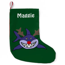 Funny Christmas Shark with Red Nose