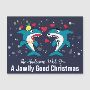 Funny Christmas Sharks Personalised Christmas Card