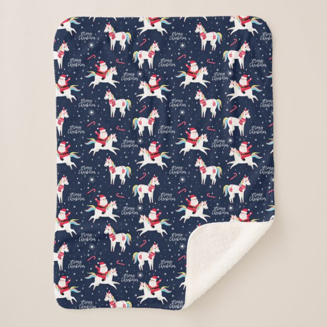 Funny Christmas Sherpa Blanket (Front)