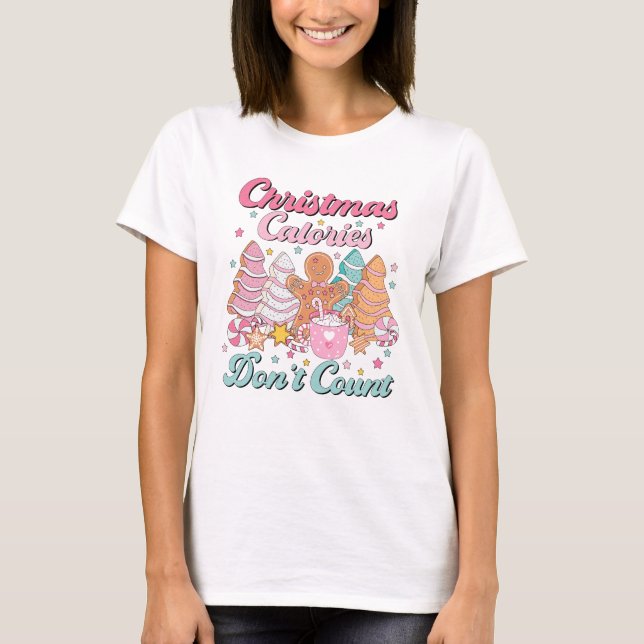 Funny Christmas shirt Christmas Calories Retro (Front)