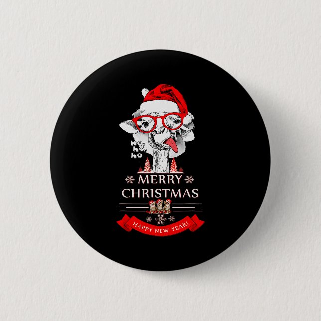 Funny Christmas Shirt Christmas Ho-ho-ho  6 Cm Round Badge (Front)