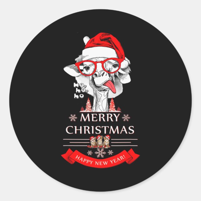 Funny Christmas Shirt Christmas Ho-ho-ho  Classic Round Sticker (Front)