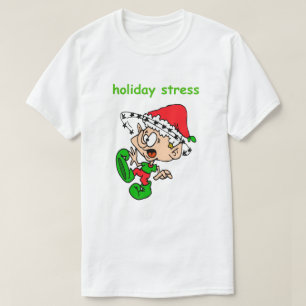 Funny Christmas Shirt Cute Elf Holiday Stress