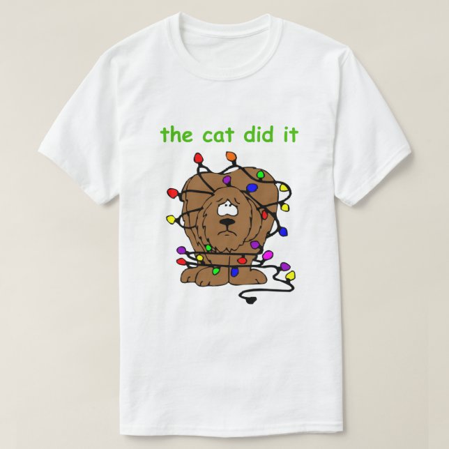 Funny Christmas Shirt Dog Cat Pets (Design Front)