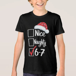 Funny Christmas Shirt – Nice Naughty 6-7