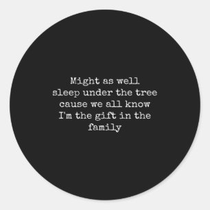 Funny Christmas Shirts Men Women Kids Tee Christma Classic Round Sticker