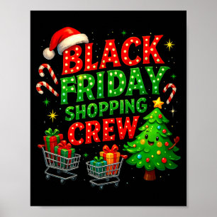 Funny Christmas Shopng Crew Poster