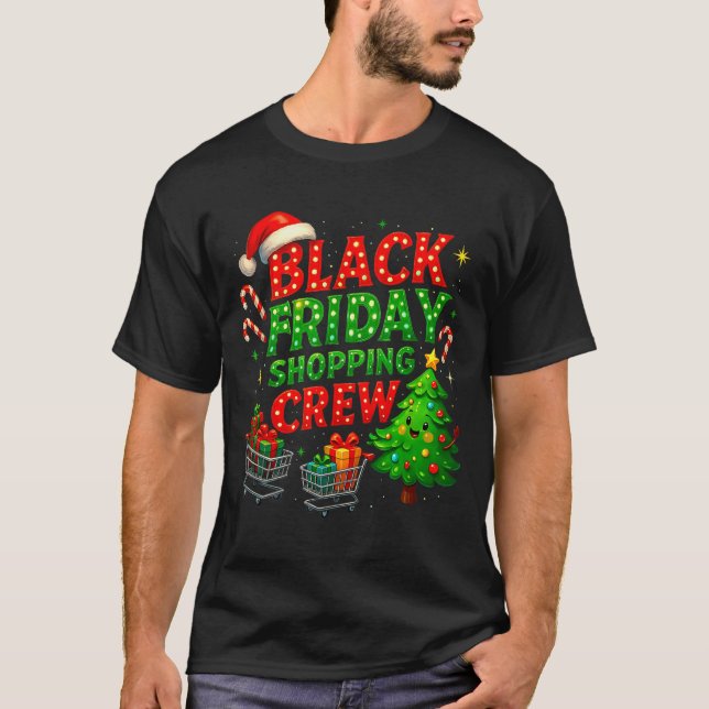 Funny Christmas Shopng Crew  T-Shirt (Front)