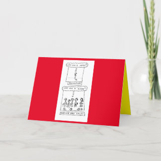 Funny Christmas Shopping Cartoon Holiday Card