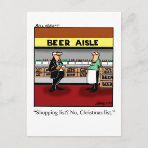 Funny Christmas Shopping Humour Postcard