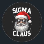 Funny Christmas Sigma Claus Santa Men Boys Teens K Classic Round Sticker<br><div class="desc">Funny Christmas Sigma Claus Santa Men Boys Teens Kids</div>