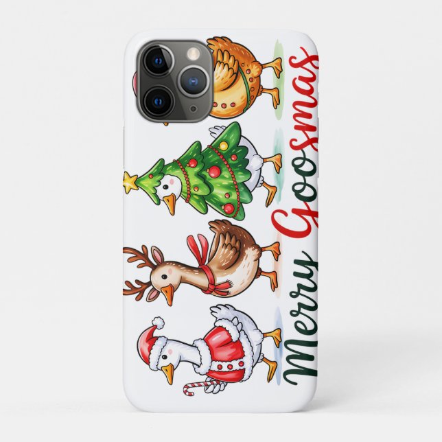 Funny Christmas Silly Goose Case-Mate iPhone Case (Back)