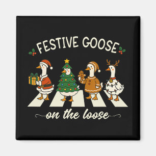 Funny Christmas Silly Goose Meme Festive Goose On Magnet